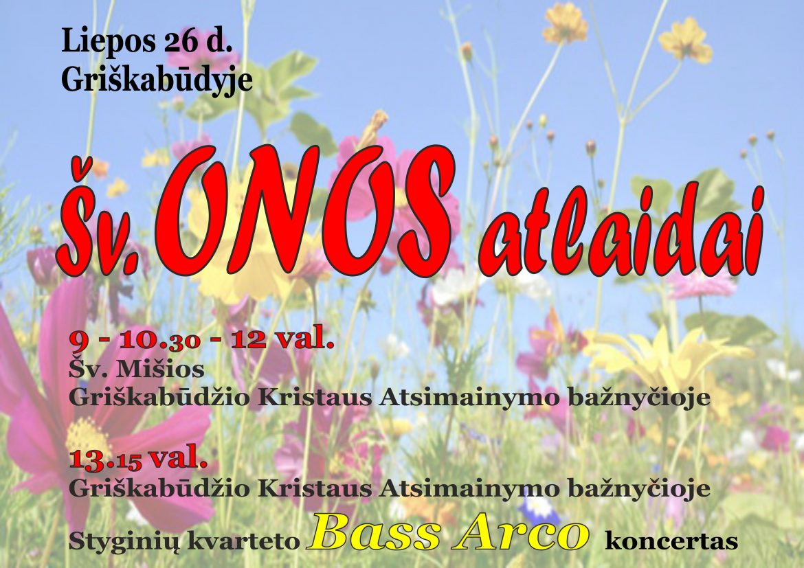 Šventos ONOS atlaidai
